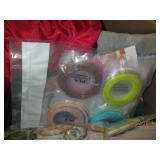 box of craft items and more...