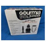 New Gourmia Digital Blender with 8 Total Blend Programs, 4 Speeds & Round-Plated Tamper Gray