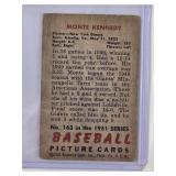 Monte Kennedy 1951 Bowman Gum No. 163 Vintage Baseball Cards