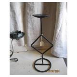 Trio of abstract metal candle holde...