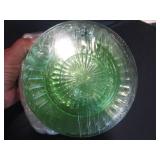 Green Depression Glass Plates