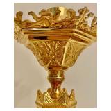 Pair of Brass Paschal Candlesticks / Vintage Traditional Brass Church Altar Candlesticks