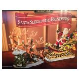 New in Box Members Mark Santa Sleigh with Reindeer