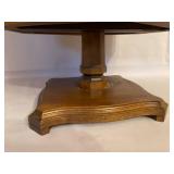 Vintage Wooden Pedestal Accent Table with Storage