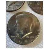 LOT OF 10 KENNEDY HALF DOLLARS- 1974