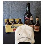 EAGLES WORLD TOUR "HELL FREEZES OVER" HAT / COLLECTIBLE BEER BOTTLES