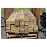 Lot Of  Treated  Wood 4" X 5" X 14 Ft. Approx. 32 Logs