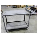 Metal Carts 42" L X 24" W X 35" H , 2 Shelves, Steel Construction Heavy Duty Casters