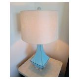A pair of colorful Lt. Blue Table Lamps