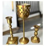 Brass Candle Holders and Decor