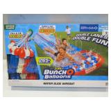 NEW ZURU Red White Blue Water Slide Large 2 Lane With 8 Bunch O Balloons