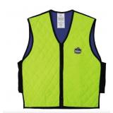 NEW Chill-Its 6665 Evaporative Cooling Vest - Embedded Polymers, Zipper Closure - LIME - MEDIUM