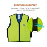NEW Chill-Its 6665 Evaporative Cooling Vest - Embedded Polymers, Zipper Closure - LIME - XXL