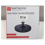 Dartwood Solar Water Fountain/Bird Bath with 4 Different Nozzle Heads - Perfect for Bird Bath and Small Ponds