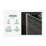 VITA Urbana 4 ft. x 4 ft. x 11 in. Embossed Vinyl, Raised Garden Bed, Gray (2-Pack)