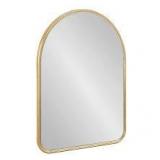 Caskill 24 in. x 18 in. MidCentury Arch Gold Framed Decorative Wall Mirror by Kate and Laurel  Customer Returns See Pictures