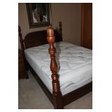 Acorn Motif Solid Wood Queen-sized Bed Frame ONLY
