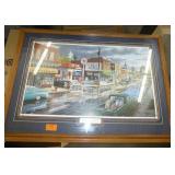 Ken Zylla Reflections of Main street - professionally framed and matted 40x28