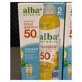 L4 - Alba Botanica Hawaiian Coconut Sunscreen Spray SPF 50 - 2 Pack