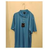 NEW PAGE & TUTTLE GOLF POLO SHIRT SIZE XL BLUE