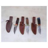 3 knives with Sheath