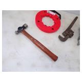 Sheet Rock Drill, Hammer, Snake and pipe wrenches