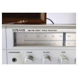 Craig AM/FM Eight-Track Player Receiver Model No. H301 w/Speakers...