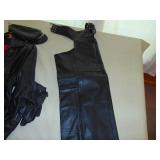 Byrnes & Baker Leather Jacket (XL) and Interstate Leather Chaps (L)