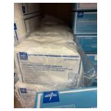 Lot of Various Medline Medical Wound Wrapping Supply Items (Antibacterial Wicking Sheets, Gauze Sponges, Bandages)