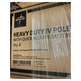 8 Cases (2 each per case) NEW In Boxes Medline MDS80600 Heavy Duty I.V. Poles with Quick Release Casters - This Lot Has A Reserve Of $800!