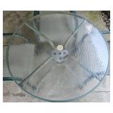 Round Patio Table and 4 High Back Chairs