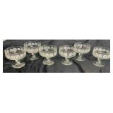 Set of 6 Vintage Sherbert Dessert Glasses