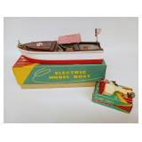 Vintage FLARE CRAFT Power-Driven Model Boat with Outboard Motor