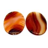 Various Amber Colored polished Agates (9)