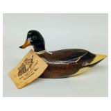 Vintage Signed WILDLIFE WITH WOOD Mallard Duck Decoy