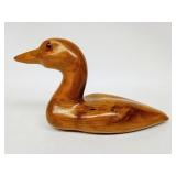 Vintage Hand-Carved Wooden Duck Decoy - Signed Phil Langarde