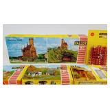 Vintage Collection of FALLER N Scale Model Train Buildings, Structures and Fencing