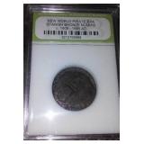 Bronze Nummis Coin 1608-1695.