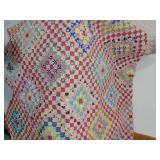 Vintage Hand Crafted Quilts (2) And Pillow.