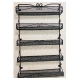 Five Shelf Decorative Wall Mounted Spice Rack