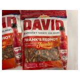 6 Bags of David Sunflower Seeds - Franks Red Hot