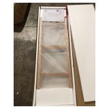 Nathan James Carlie White and Brown 5-Shelf Ladder Bookcase Customer Returns See Pictures