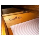 Ethan Allen Vintage Solid Wood Six Drawer Upright Dresser Measuring 38" X 20" X 46 1/2"