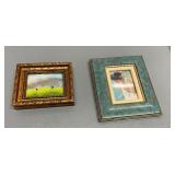 Two Smaller Watercolor Paintings Framed One Measuring 4" X 6" and The Other Measuring 6" X 8"
