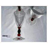 Set of 10 Mikasa Festive Kensington Stemware Holiday Wine Glasses