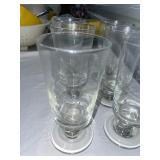 Set of 6 Vintage Double Walled Clear Pilsner Glasses