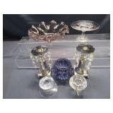 Amethyst Package, Crystal Prism Candle Holders