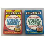 1990-91 TOYS-R-US Topps Baseball Rookies 33 Supergloss Complete Sets (Factory Sealed) & Randy Foye Bobblehead