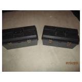 Pair of ridgid plastic toolboxes an...
