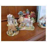 Lilliput Lane Figurines with Chipping Coombe and Reflection of Jade and some miniatures